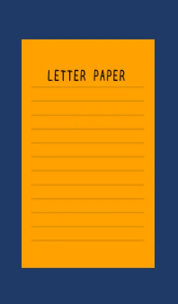 [LINE着せ替え] カラー便箋/オレンジ/ネイビーブルーの画像1