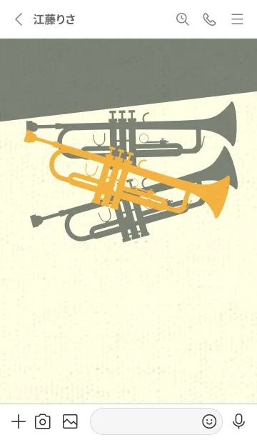 [LINE着せ替え] Trumpet CLR 山吹色の画像2