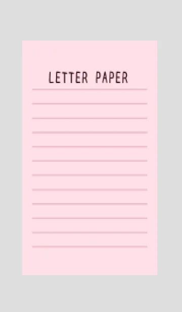 [LINE着せ替え] カラー便箋/ピンク/グレイの画像1