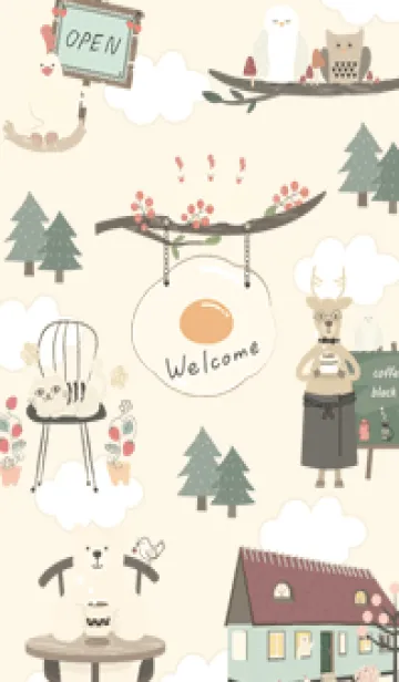 [LINE着せ替え] yellow♡森のカフェ14_1の画像1
