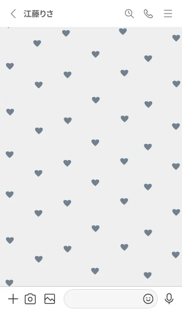 [LINE着せ替え] pattern_heart / bluegrayの画像2