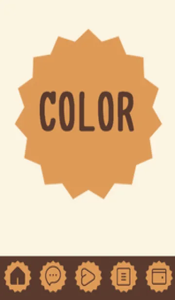 [LINE着せ替え] brown color M40の画像1