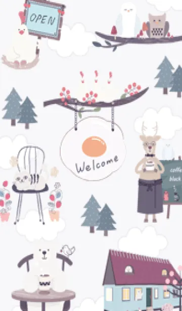 [LINE着せ替え] violet♡森のカフェ04_1の画像1