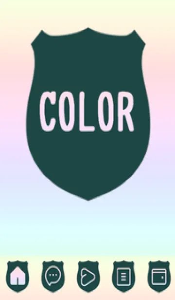 [LINE着せ替え] green color rainbow V10の画像1