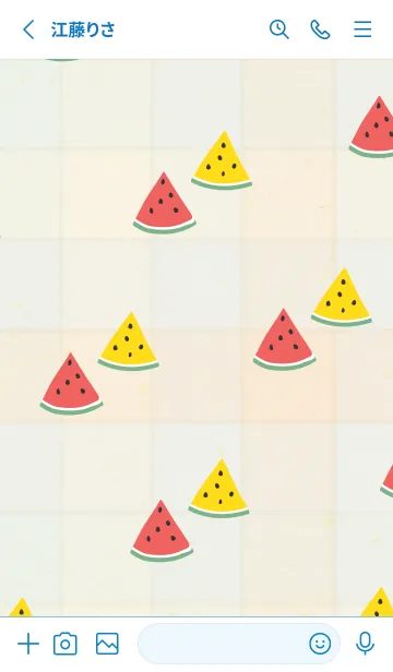 [LINE着せ替え] スイカ くすみカラー6の画像2