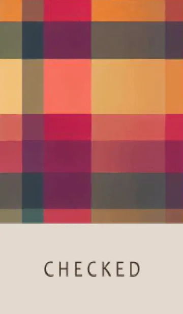 [LINE着せ替え] CHECKED ORANGE-BROWNの画像1
