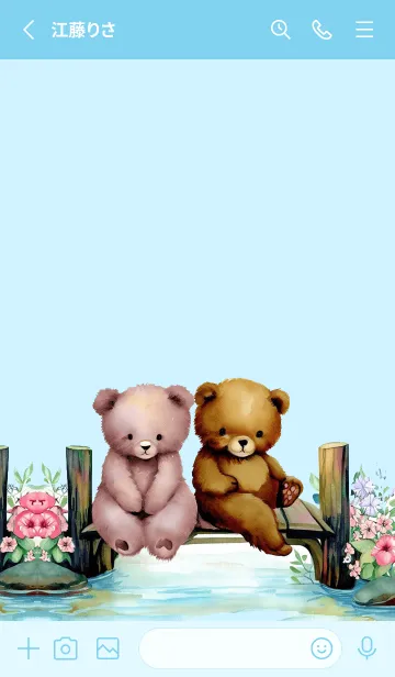 [LINE着せ替え] cute bear mingkiiの画像2