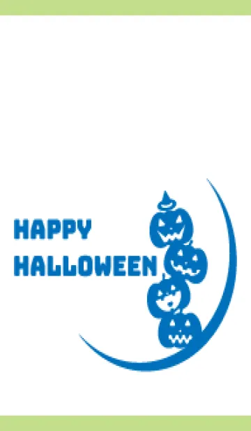 [LINE着せ替え] ハロウィン 南瓜と月 モスグリーン色の画像1