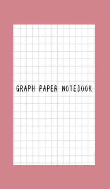 [LINE着せ替え] 方眼紙の着せかえ/黒線/くすみレッドの画像1