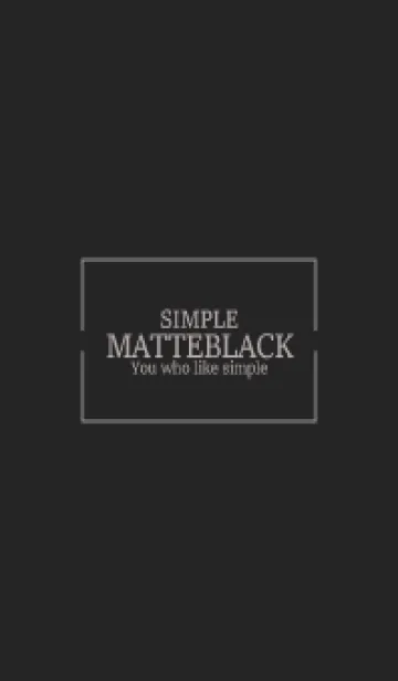 [LINE着せ替え] MATTE BLACK - SIMPLE 16の画像1