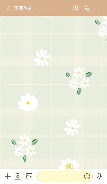 [LINE着せ替え] 白い小花 キュート5の画像2