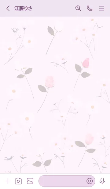 [LINE着せ替え] pinkpurple♡薔薇とコスモス11_1の画像2
