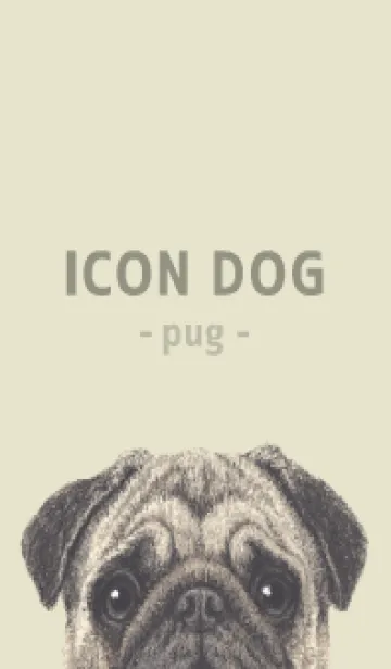 [LINE着せ替え] ICON DOG - パグ - PASTEL YE/06の画像1