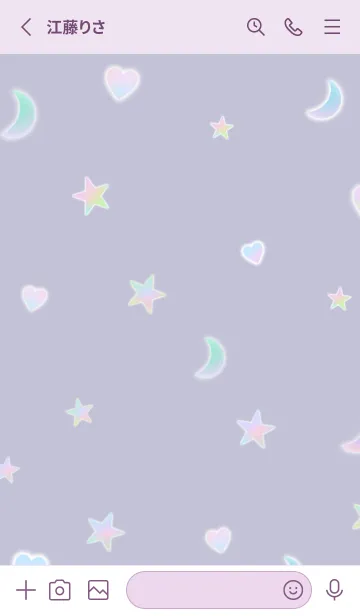 [LINE着せ替え] パープルキラキラの画像2