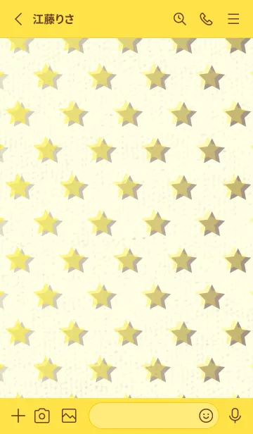 [LINE着せ替え] 星のドッドきせかえ レモンイエローの画像2