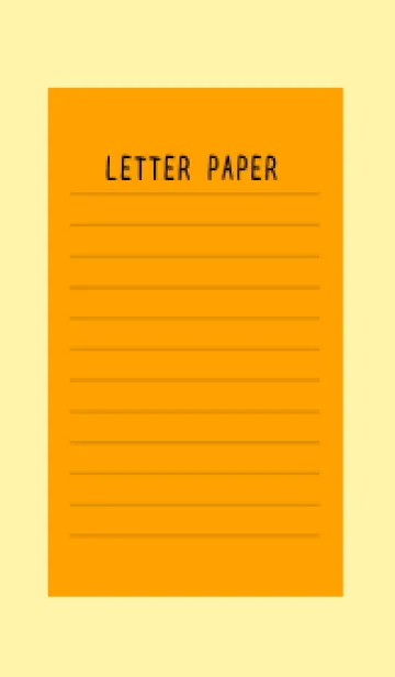 [LINE着せ替え] カラー便箋/オレンジ/ライトイエローの画像1