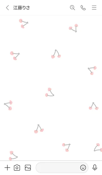 [LINE着せ替え] シンプル♡ラブチェリー01の画像2