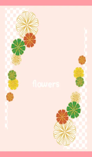 [LINE着せ替え] カラフルな花の着せかえ3 薄いピンクの画像1