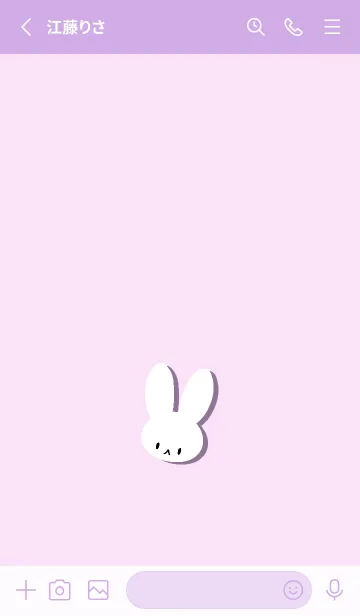 [LINE着せ替え] ホワイト ラビット 235の画像2