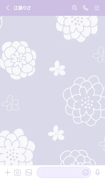 [LINE着せ替え] 可愛い白い花21の画像2