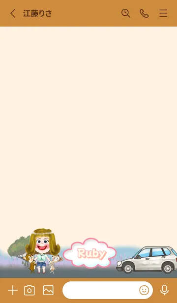 [LINE着せ替え] Ruby little girl brown04の画像2