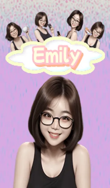 Emily attractive girl purple03の着せ替えメイン画像