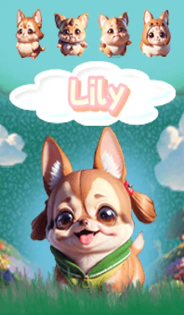 [LINE着せ替え] Lily Chihuahua Beige04の画像1