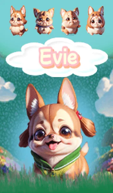 [LINE着せ替え] Evie Chihuahua Beige04の画像1