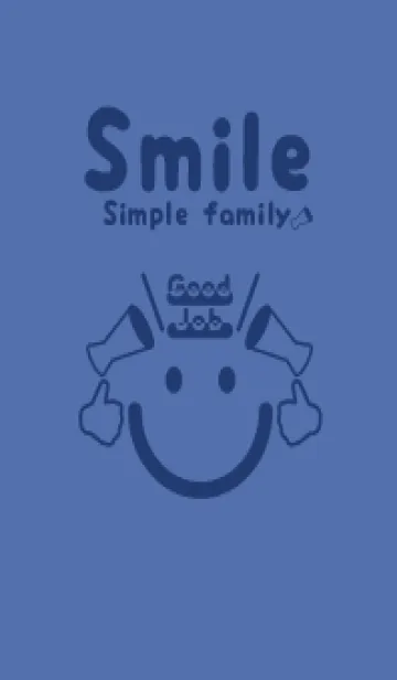 [LINE着せ替え] スマイル＆グッジョブ ラベンダーブルーの画像1