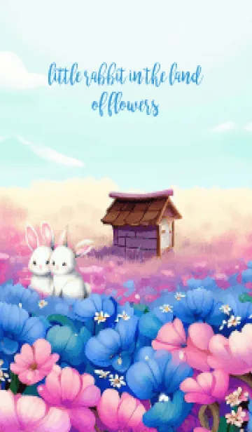 [LINE着せ替え] little rabbit in the land of flowersの画像1