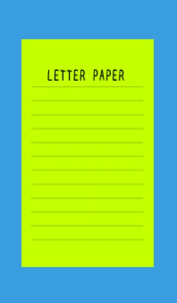 [LINE着せ替え] カラー便箋/黄緑色/ブルー/イエローの画像1