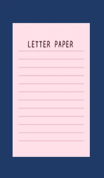 [LINE着せ替え] カラー便箋/ピンク/ネイビーブルーの画像1