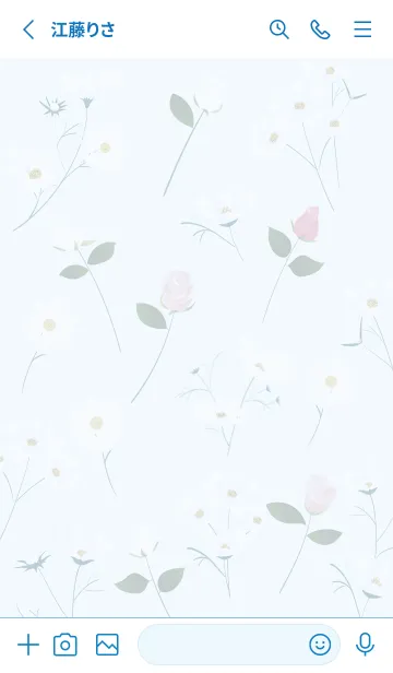 [LINE着せ替え] blue♡薔薇とコスモス16_1の画像2