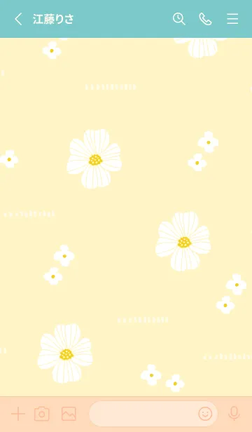 [LINE着せ替え] かわいい 2種の白い花13の画像2