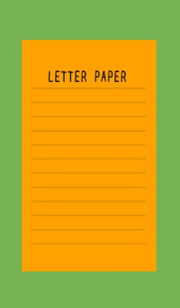 [LINE着せ替え] カラー便箋/オレンジ/イエロー/グリーンの画像1