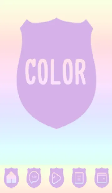 [LINE着せ替え] purple color rainbow V02の画像1