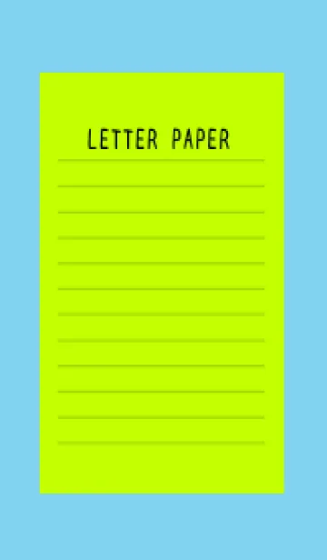 [LINE着せ替え] カラー便箋/イエローグリーン/ライトブルーの画像1