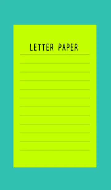 [LINE着せ替え] カラー便箋/イエローグリーン/エメラルドの画像1