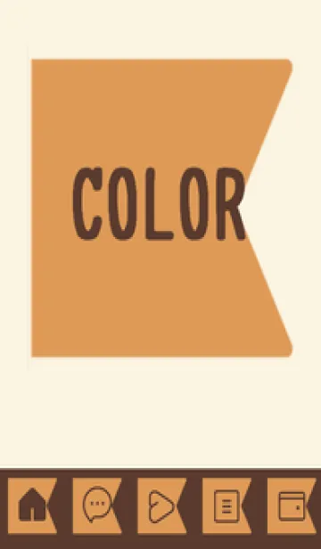 [LINE着せ替え] brown color O40の画像1