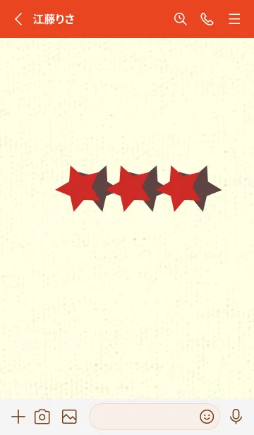 [LINE着せ替え] 三ツ星のきせかえ チェリーレッドの画像2