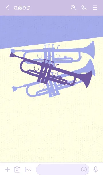 [LINE着せ替え] Trumpet CLR 菫色の画像2
