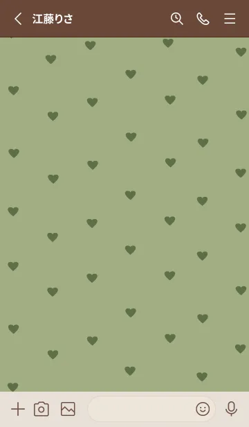 [LINE着せ替え] pattern_heart / beigegreenの画像2