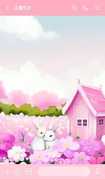 [LINE着せ替え] Little rabbit's garden houseの画像2