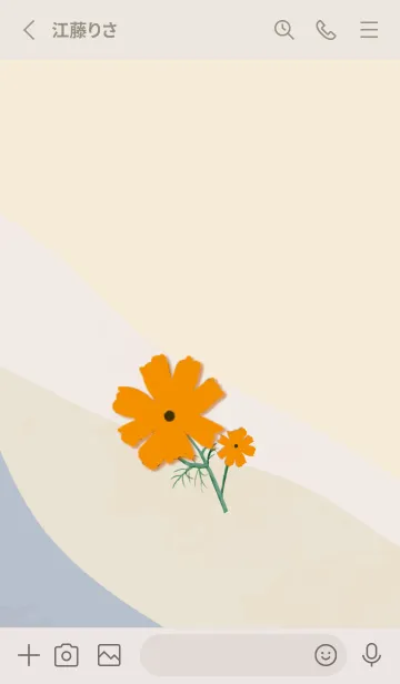 [LINE着せ替え] simple flower 05 コスモスの画像2