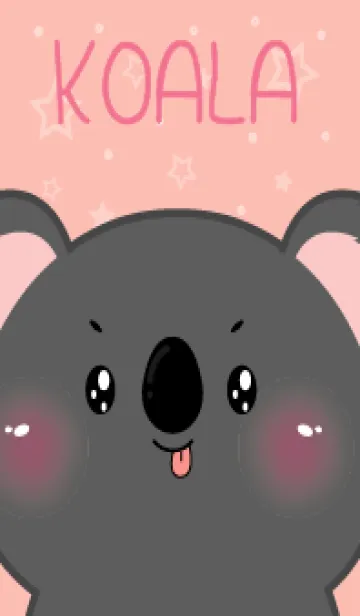 [LINE着せ替え] Simple Cute Face Black Koala (JP)の画像1