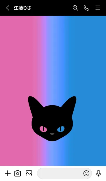 [LINE着せ替え] ブラック キャット 201の画像2