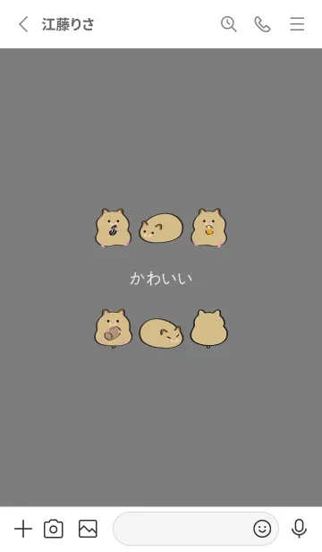 [LINE着せ替え] 私の金色のネズミ-ヒグマ(フォググレー)の画像2