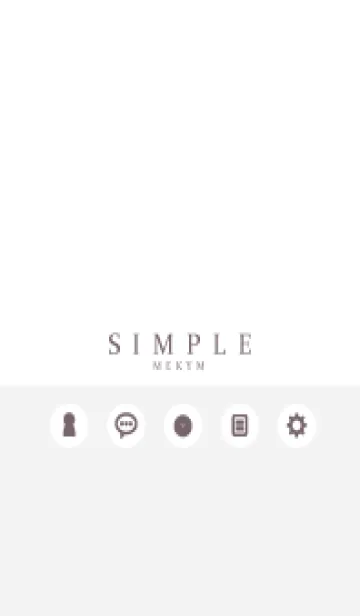 [LINE着せ替え] SIMPLE-ICON WHITE GRAY 7の画像1