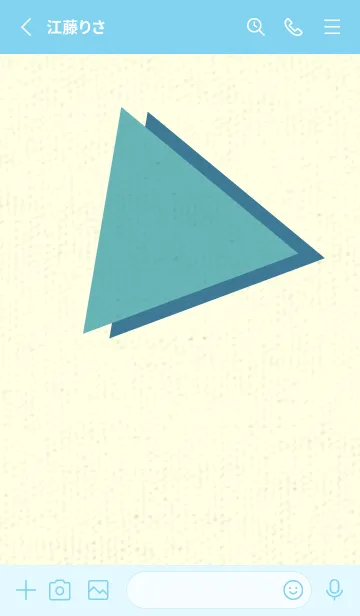 [LINE着せ替え] 三角型の着せかえ アクアマリンの画像2