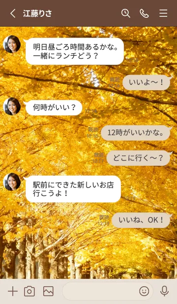 [LINE着せ替え] GINKGO AVENUEの画像3